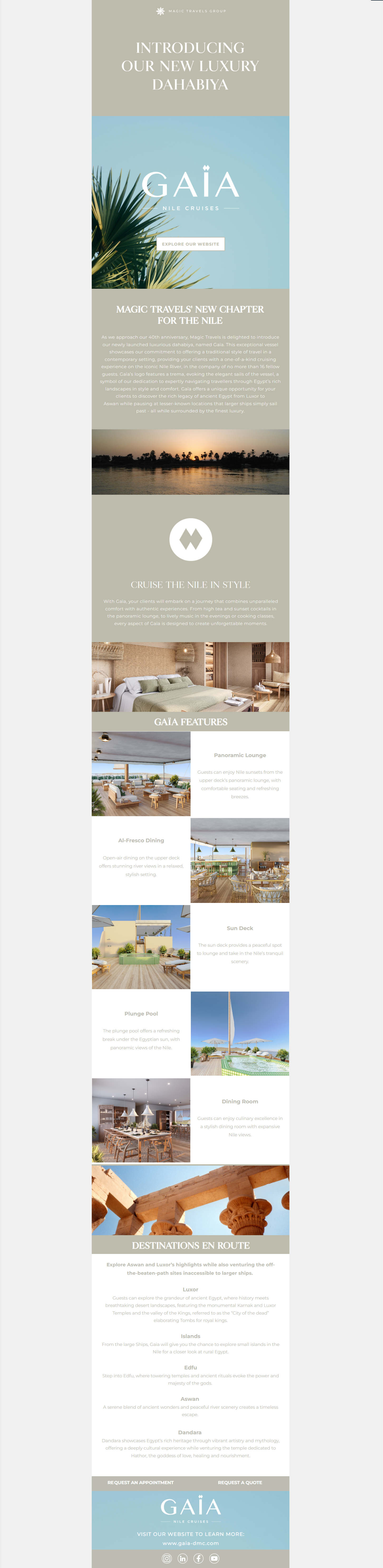Gaïa launch newsletter
