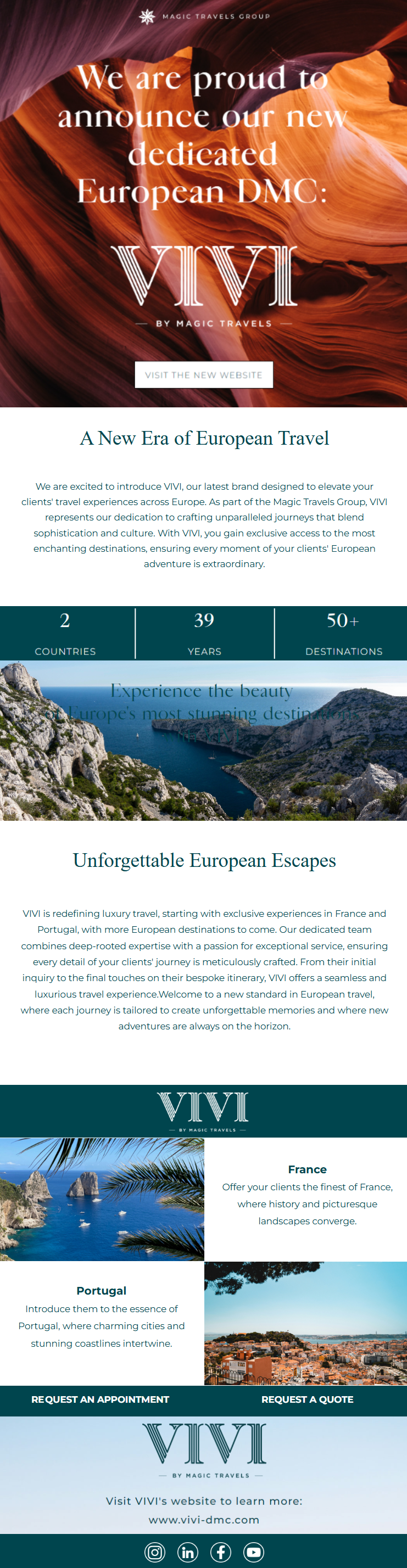 VIVI launch newsletter